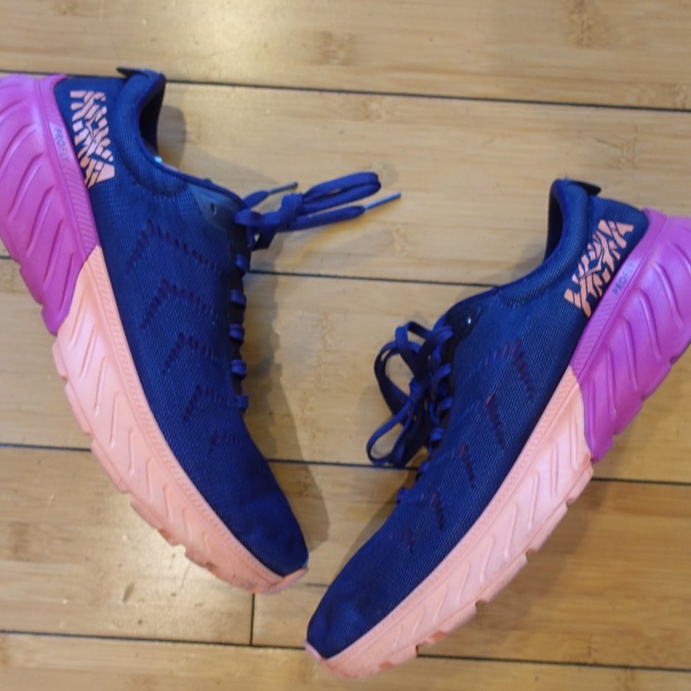 Hoka Mach 2 Blue Pink Orange Women Shoes Size 8.5